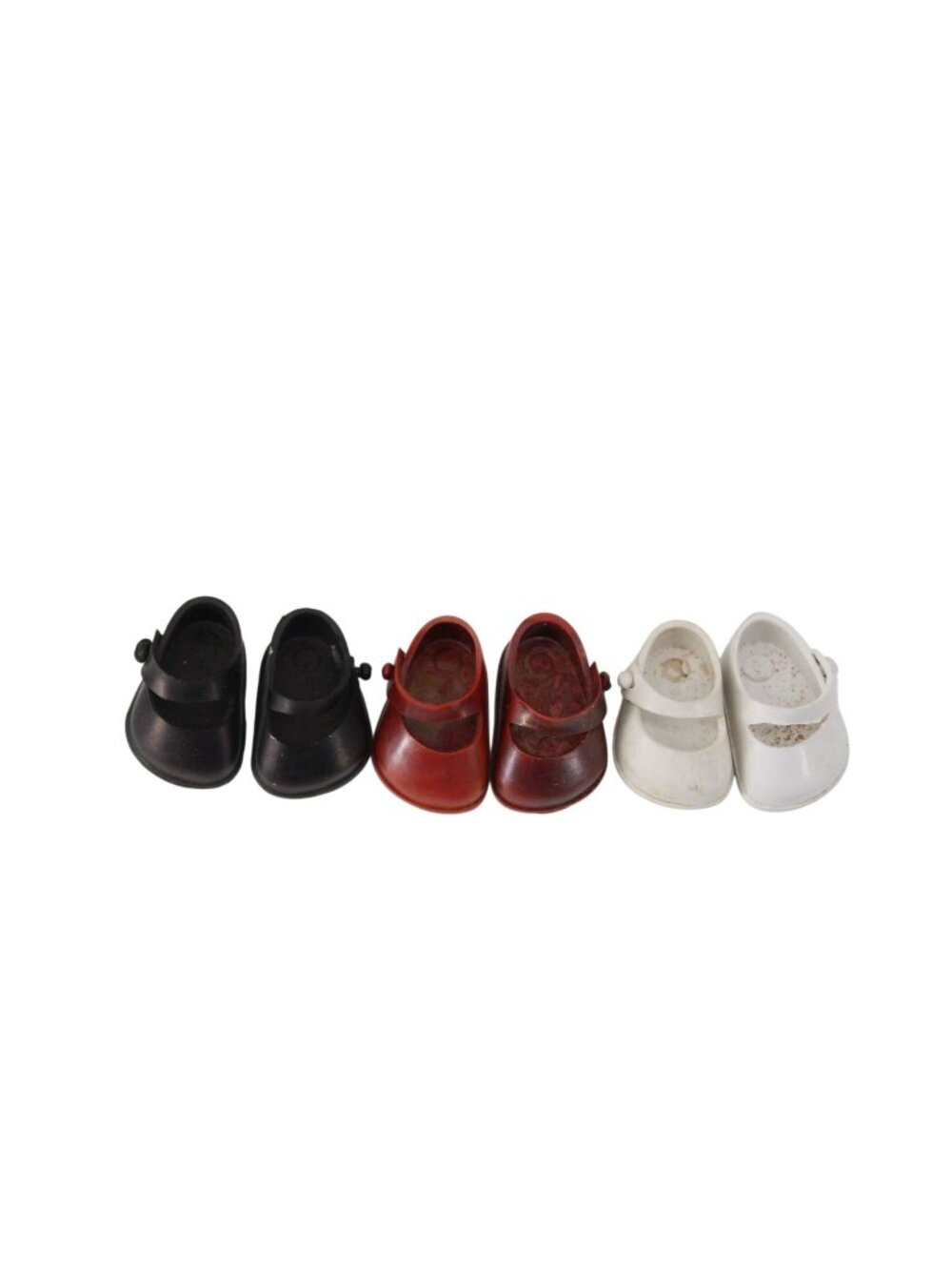 Ginny Doll Shoes Mary Janes White Black Red Vogue Vintage 94534 3 Pairs